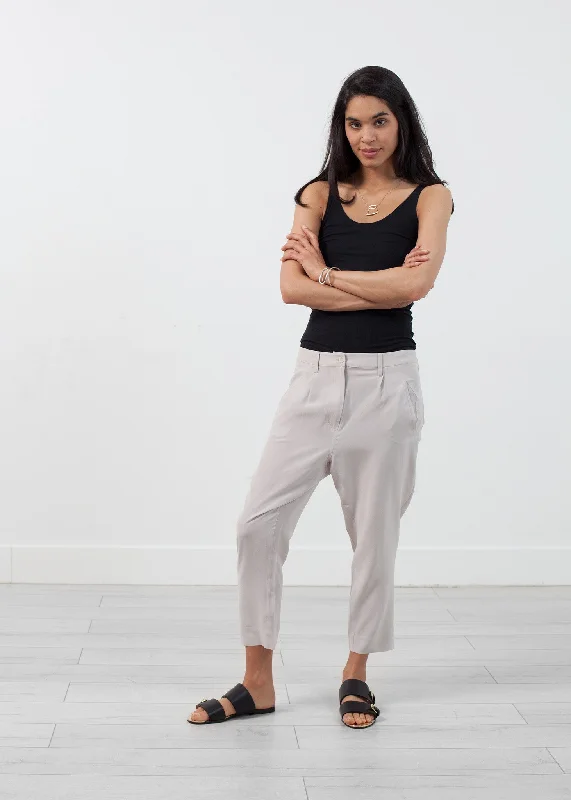 Silk Drop Crotch Pant Stylish Elastic Waist Pants