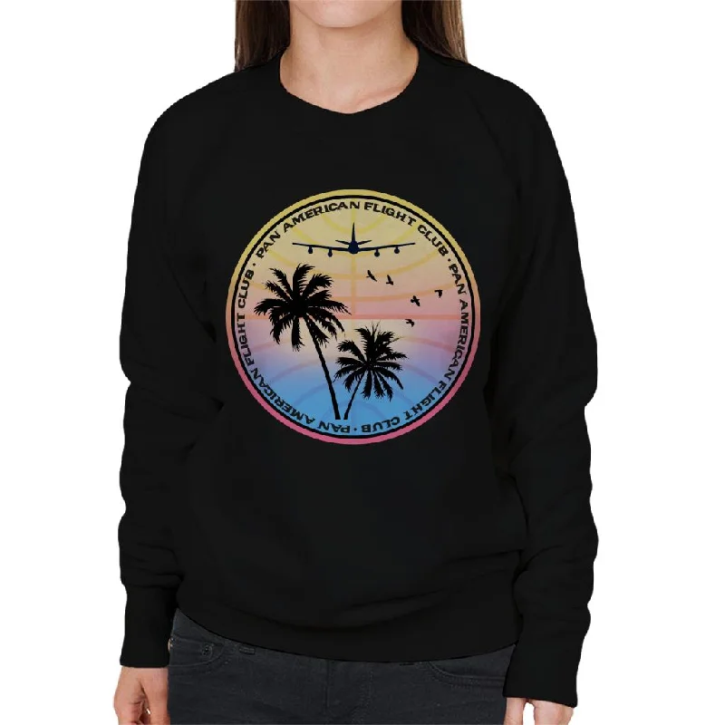 Pan Am Flight Club Icon Women's Sweatshirt Hoodie with Relaxed Fit Easy Casual