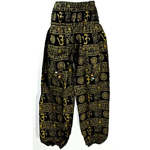 Om Peace Symbol High Waist Bootcut Yoga Pants Trendy Printed Pants
