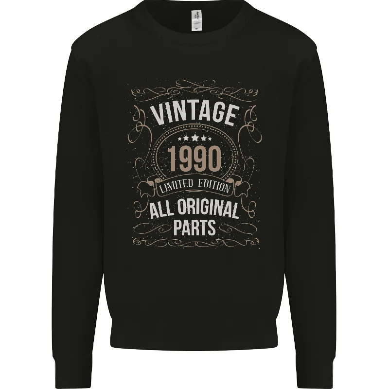 34th Birthday Limited Edition 1990 Mens Sweatshirt Jumper Hoodie with Ribbed Neckline Snug Warm