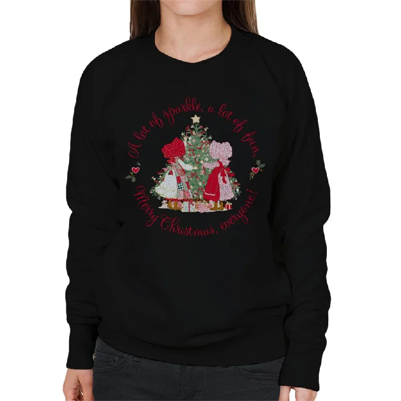 Holly Hobbie Christmas Sparkle And Fun Women's Sweatshirt Hoodie with Reflective Safety Nightwear