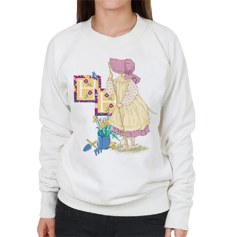 Holly Hobbie Classic Gardening Women's Sweatshirt Hoodie with Raglan Sleeves Sporty Comfortable