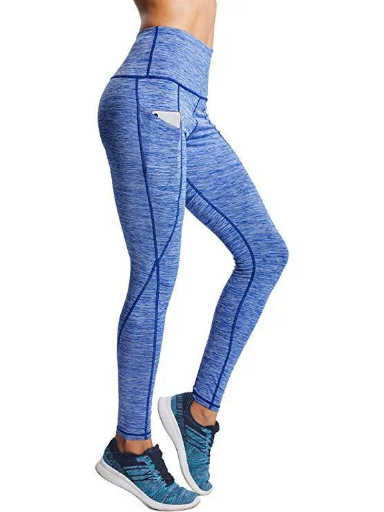 Women Pocket Casual Yoga Pants High-Waist Trousers