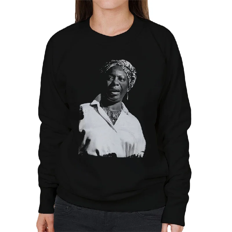 Nina Simone At The Royal Albert Hall 1998 Women's Sweatshirt Hoodie with Distressed Vintage Worn