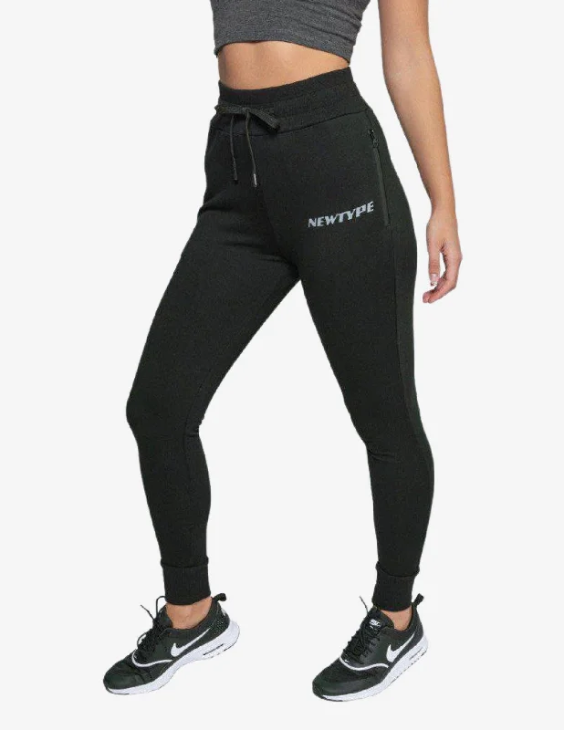 Intrepid Athlete Inside Track Pant - Black Trendy Printed Pants