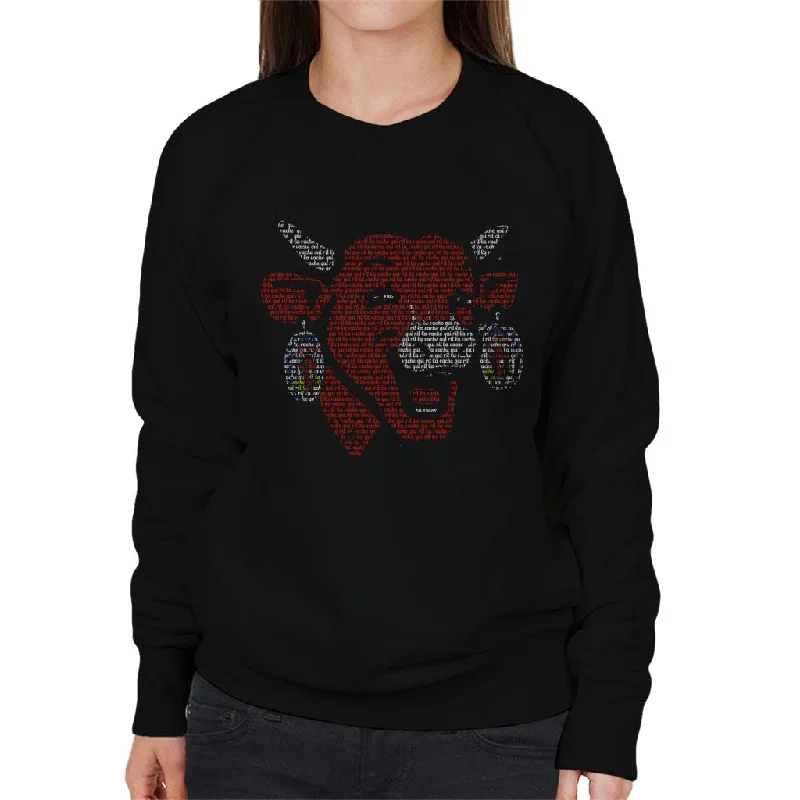 The Laughing Cow La Vache Qui Rit Outline Women's Sweatshirt Hoodie with Ribbed Hem Stretchable Secure