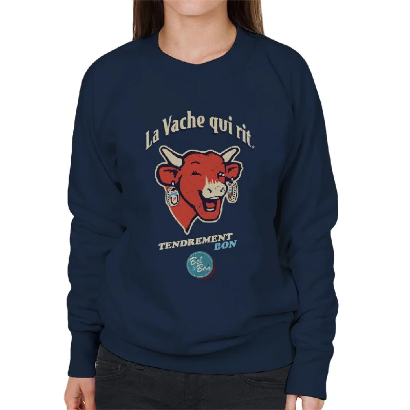 The Laughing Cow Tendrement Bon Women's Sweatshirt Hoodie with Back Slit Movement Comfort