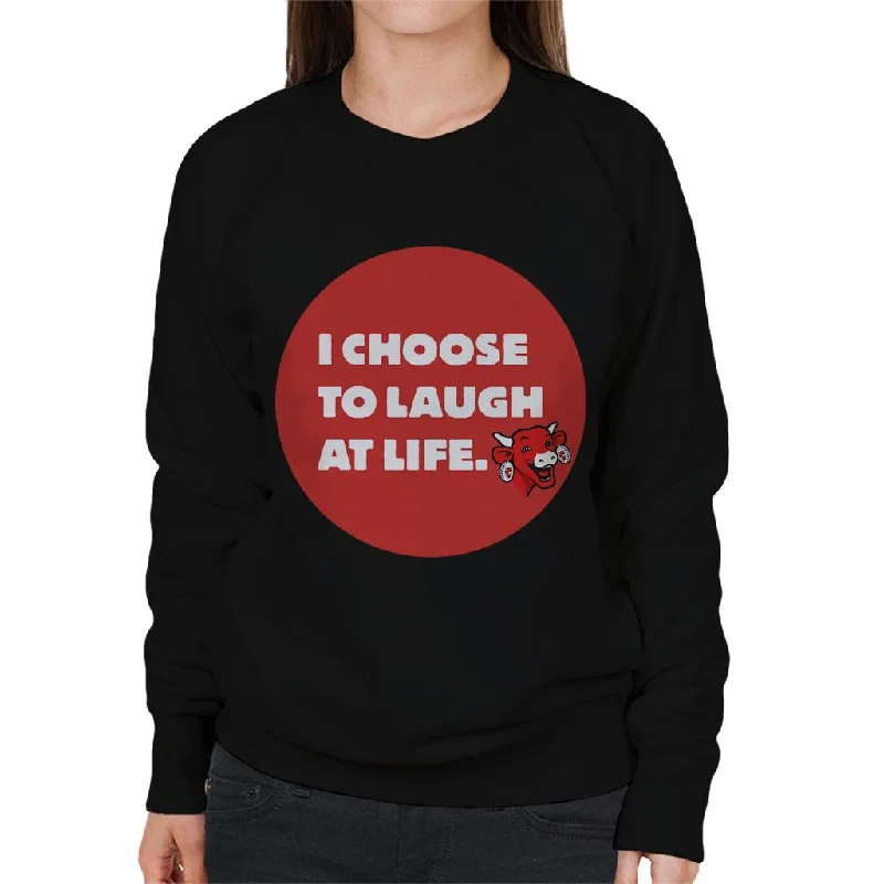 The Laughing Cow I Choose To Laugh At Life Women's Sweatshirt Hoodie with Mesh Breathable Sporty