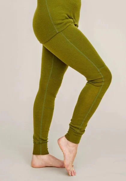 Women's Merino Pants Forest Green Comfortable Denim Trousers