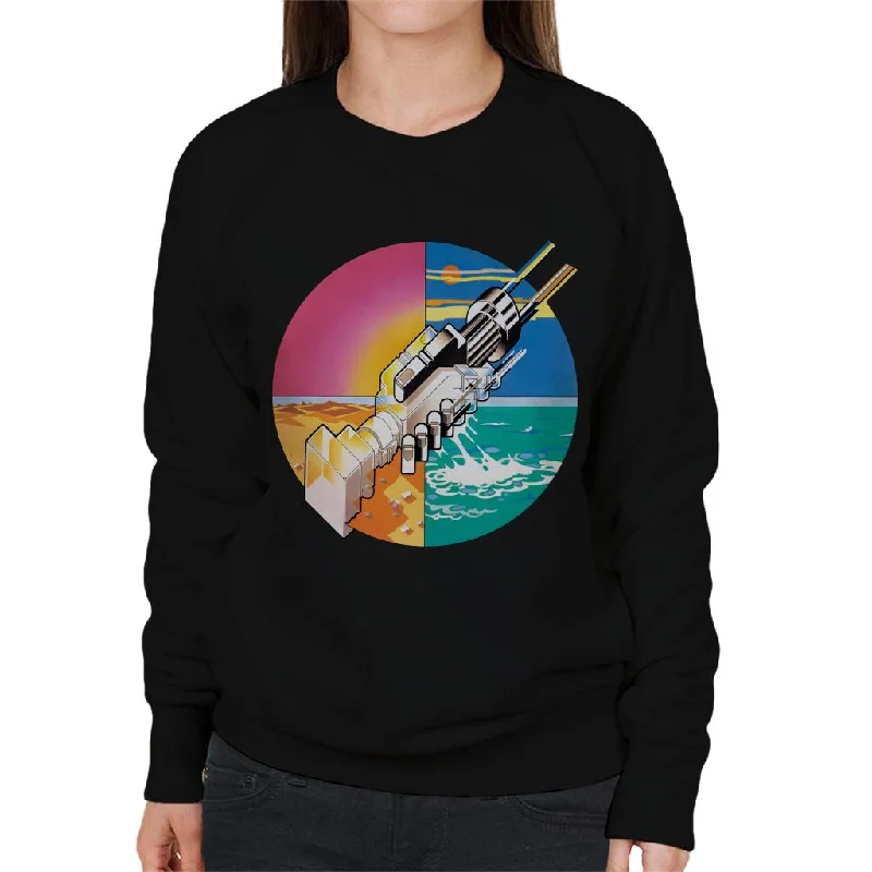 Pink Floyd Welcome To The Machine Women's Sweatshirt Hoodie with Magnetic Closure Innovative Modern