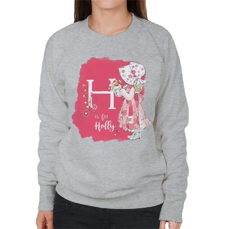 Holly Hobbie Classic H Is For Holly Women's Sweatshirt Hoodie with Oversized Fit Loose Comfortable