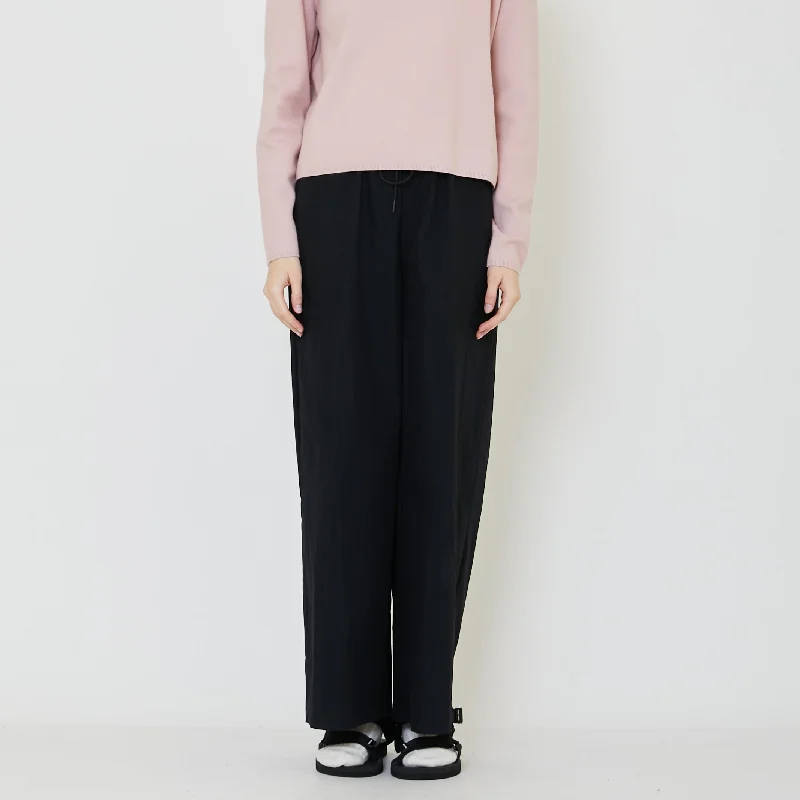 Women Nylon Pants - Black - SW2402035B Formal Linen Trousers