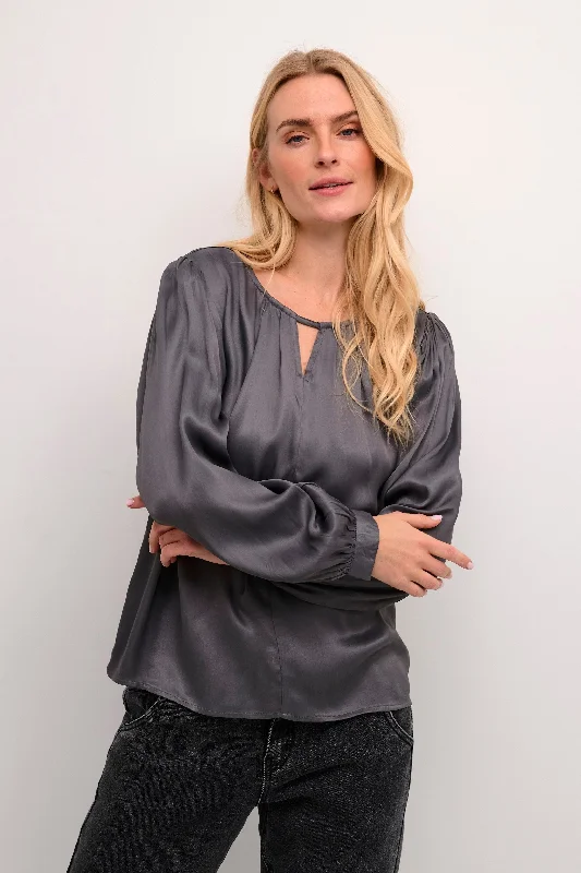 Virea Long Sleeve Blouse in Castlerock Chic Sleeveless Blouse