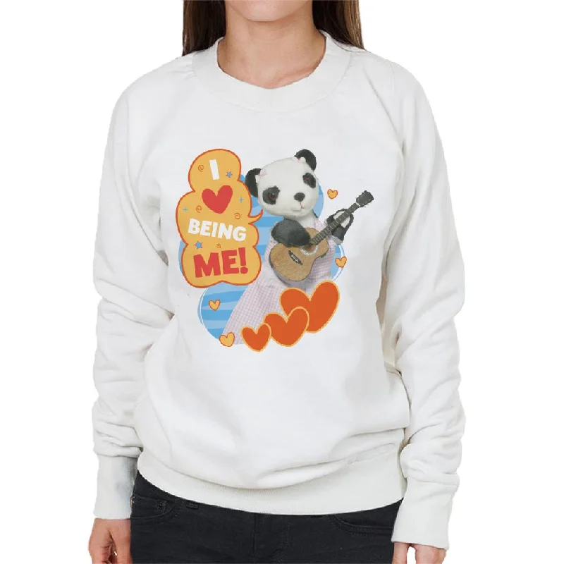 Sooty Soo I Love Being Me Women's Sweatshirt Hoodie with Bell Sleeves Flared Feminine