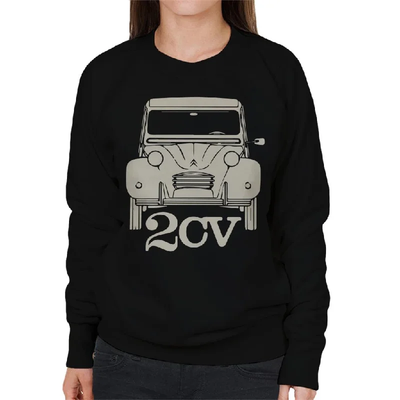 Citroën 2CV For Dark Women's Sweatshirt Hoodie with Embroidery Detailed Premium