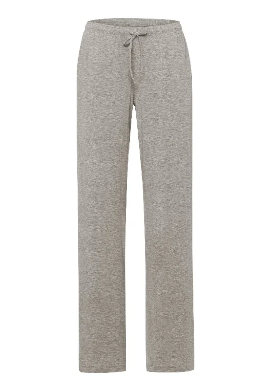 Natural Elegance Drawstring Lounge Pants | Grey Melange 74953-958 High-Waist Yoga Pants