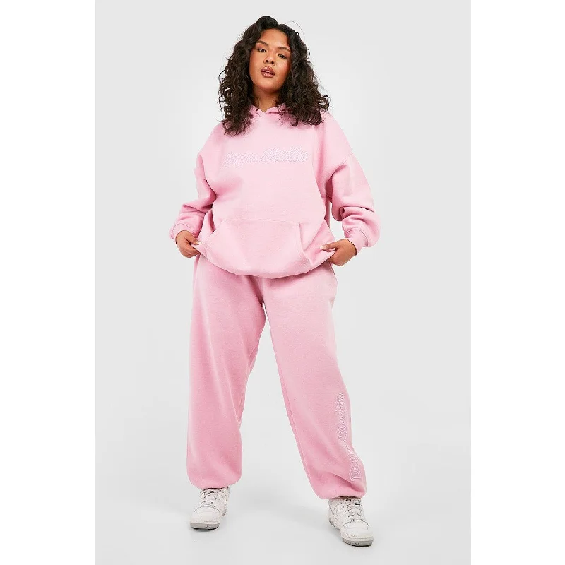 Dsgn Studio 3D Pink Track Pants Classic Bootcut Trousers