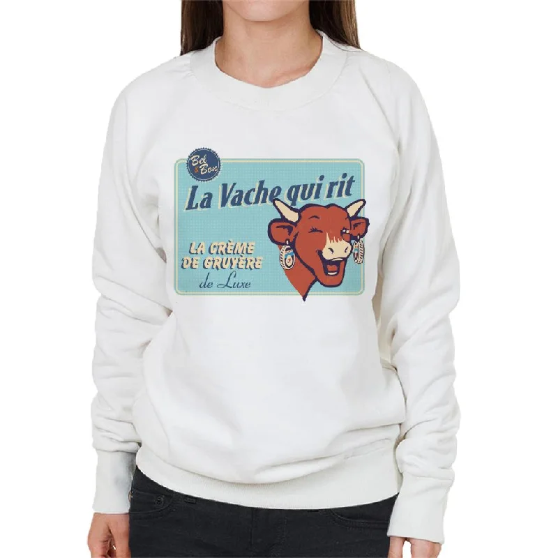 The Laughing Cow Luxury Cream Of Gruyere Women's Sweatshirt Hoodie with High Neck Warm Protective