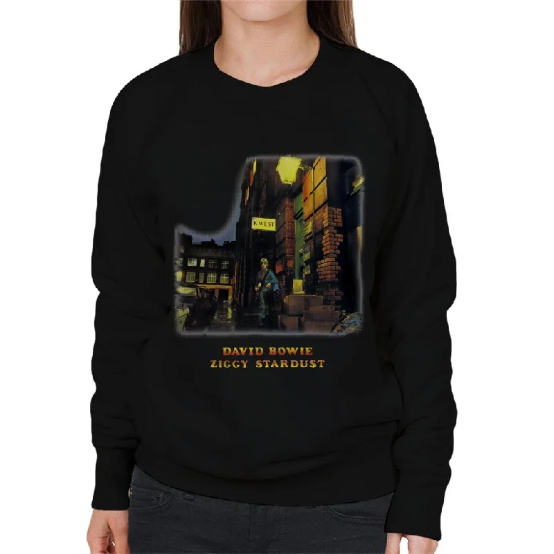 David Bowie K West Ziggy Stardust Women's Sweatshirt Hoodie with Longline Fit Extended Stylish