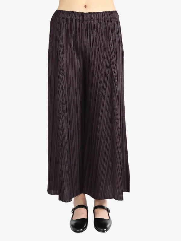 PLEATS PLEASE ISSEY MIYAKE - Women Mellow Pleats Pants Chic Black Leggings