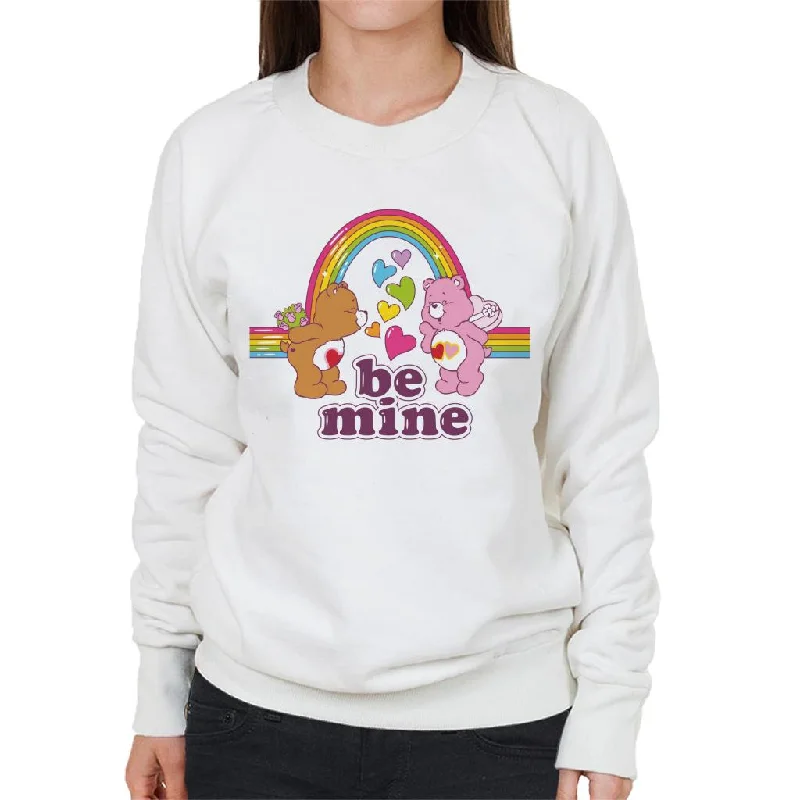 Care Bears Valentines Be Mine Women's Sweatshirt Hoodie with Pocket Utility Practical