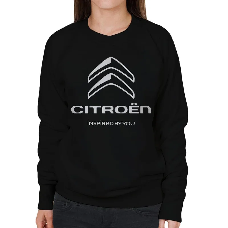 Citroën 2016 White Logo Inspired By You Women's Sweatshirt Hoodie with Pastel Soft Subtle