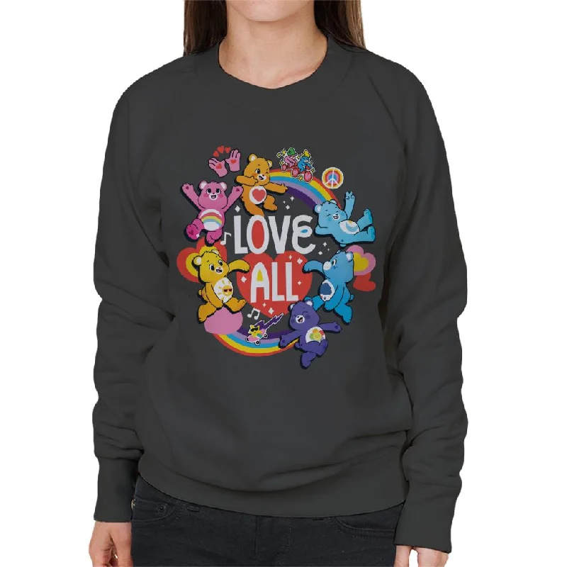 Care Bears Unlock The Magic Love All White Text Women's Sweatshirt Oversized Hoodie Comfort Casual