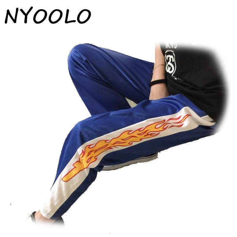 Women flame Printed Casual Pants Stylish Slim Trousers