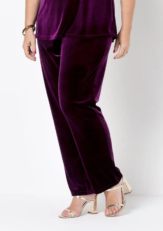 Velvet Pant Wide-Legged Palazzos