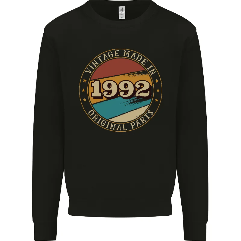 32nd Birthday  Vintage Made In 1992 Mens Sweatshirt Jumper Hoodie with Sequins Glamorous Eye-catching