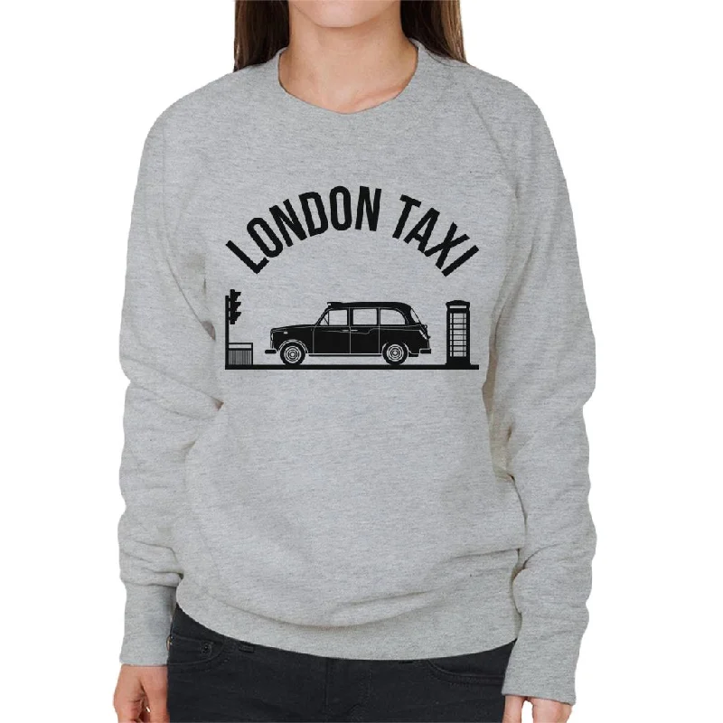 London Taxi Company TX4 At Traffic Lights Women's Sweatshirt Hoodie with Typography Text Message