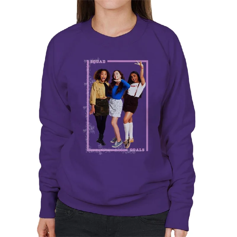 Holly Hobbie Squad Goals Women's Sweatshirt Hoodie with Hem Elastic Stretchable Comfortable