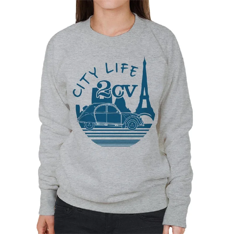 Citroën 2CV City Life Paris For Light Women's Sweatshirt Hoodie Dress Longline Feminine