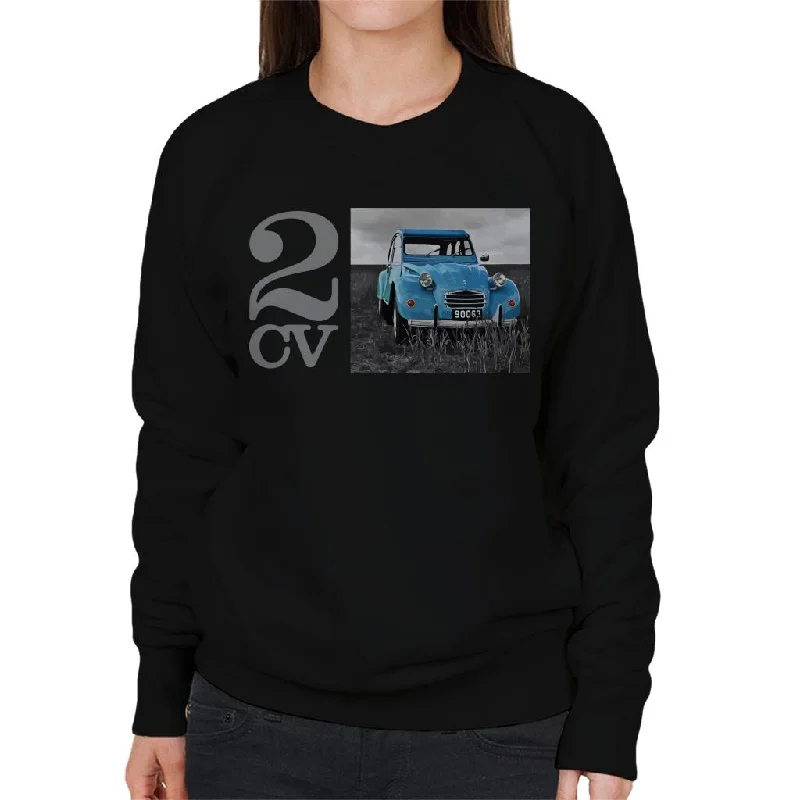 Citroën 2CV Meadow Photo Women's Sweatshirt Cotton Hoodie Fleece Lining Warmth