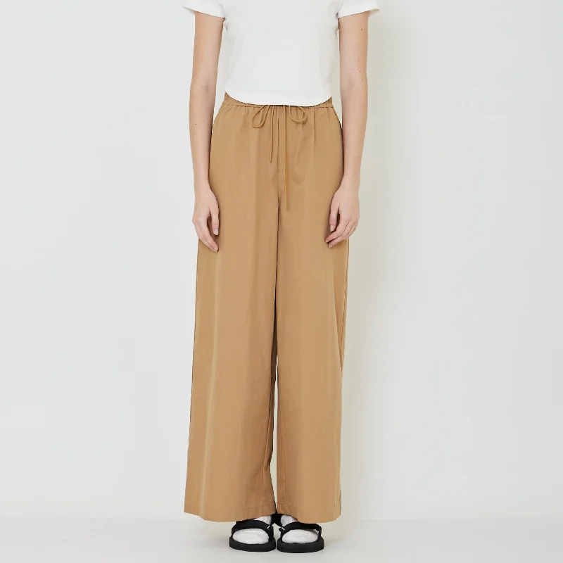 Women Nylon Pants - Khaki - SW2402035A Stylish Slim Trousers