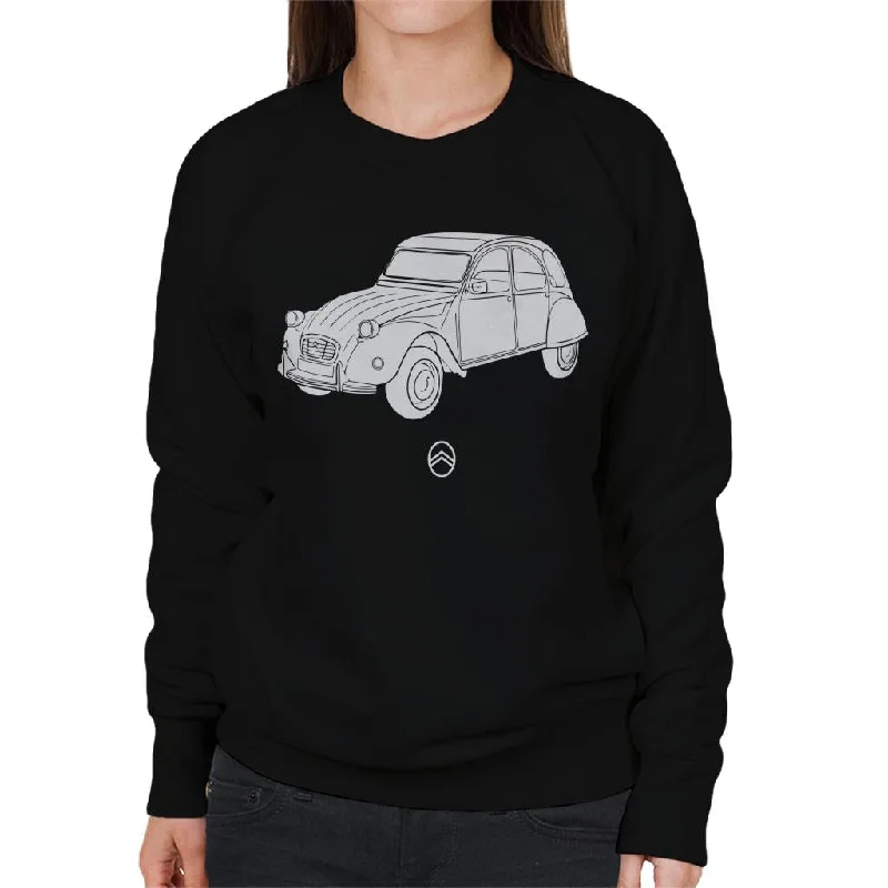 Citroën 2CV Angle For Dark Women's Sweatshirt Hoodie Crop Top Short Trendy