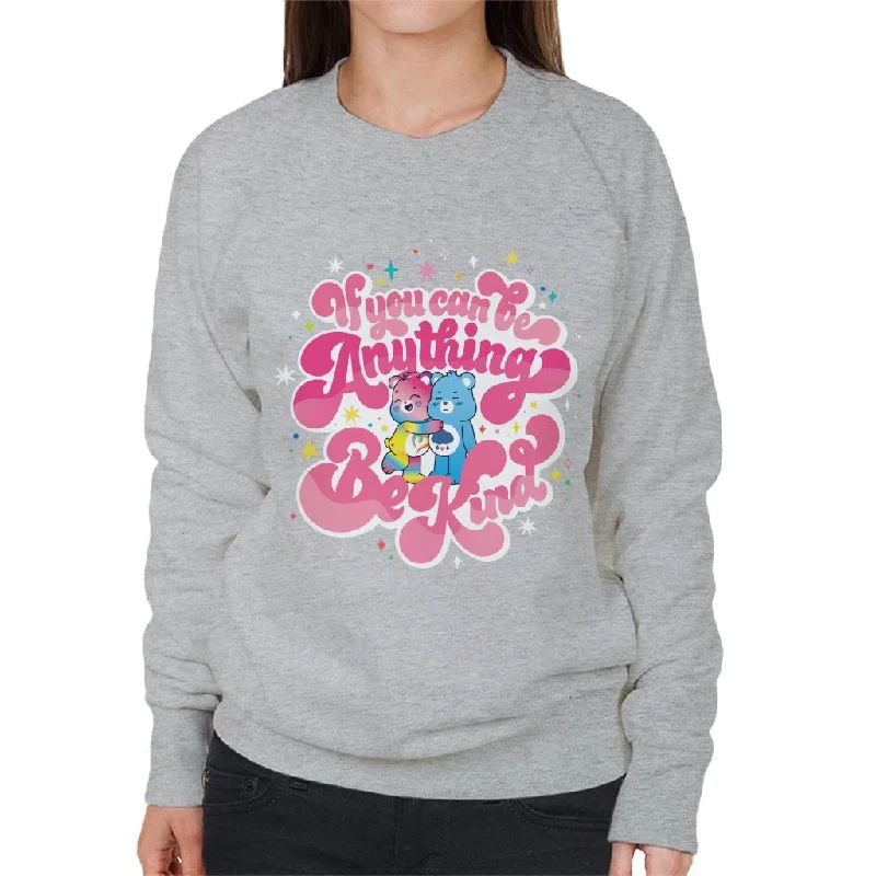 Care Bears Togetherness Bear Be Kind Women's Sweatshirt Hoodie with Sequins Glamorous Eye-catching