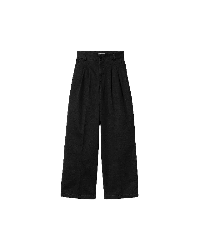 Women's Leola Pant - Black Stone Wash Casual Wide Pants