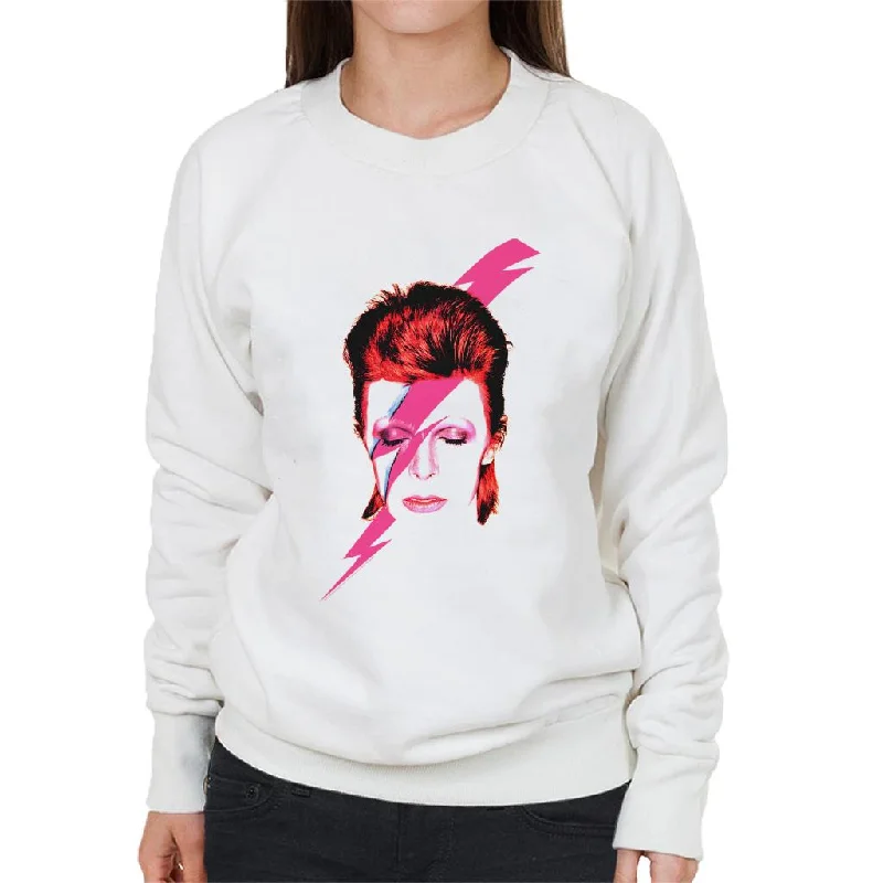 David Bowie Aladdin Sane Lightning Bolt Women's Sweatshirt Hoodie Sweatshirt Pullover