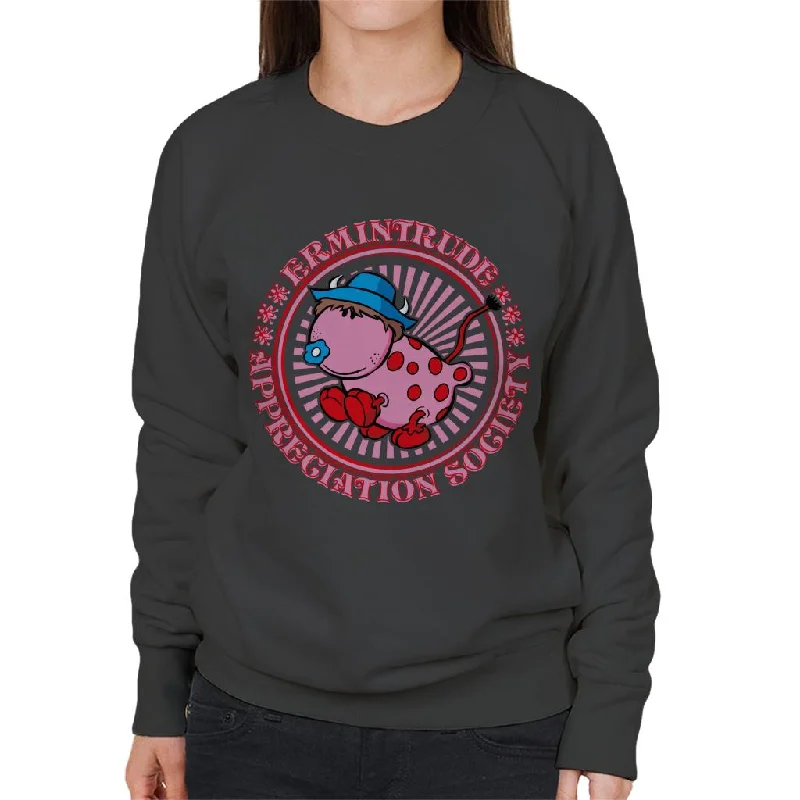 The Magic Roundabout Ermintrude Appreciation Society Women's Sweatshirt Hoodie with V-Neck Classic Versatile