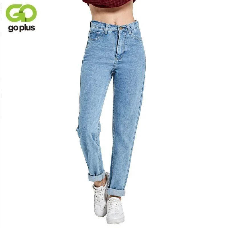 Pants For Women Straight Cut High waist Denim Pants Classic Pleated Pants