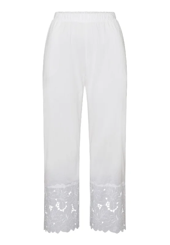 Clara Crop Pants | White 74898-101 Soft Stretch Trousers