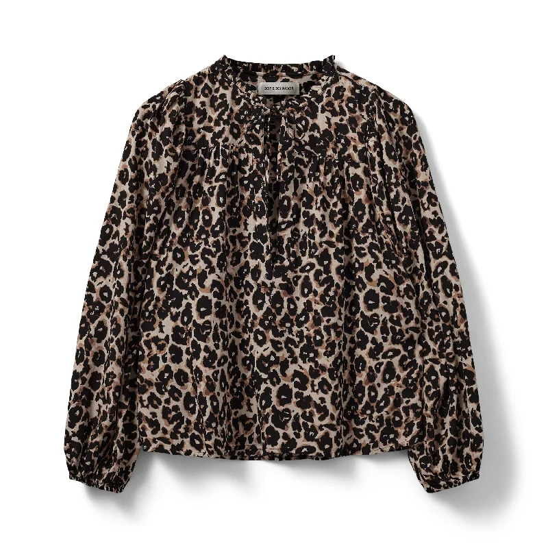 Sofie Schnoor Blouse-Leopard Print-S243496 Floral Chiffon Blouse