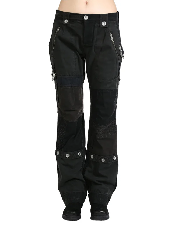 HYEIN SEO - Women Convertible Patchwork Pants Soft Stretch Trousers