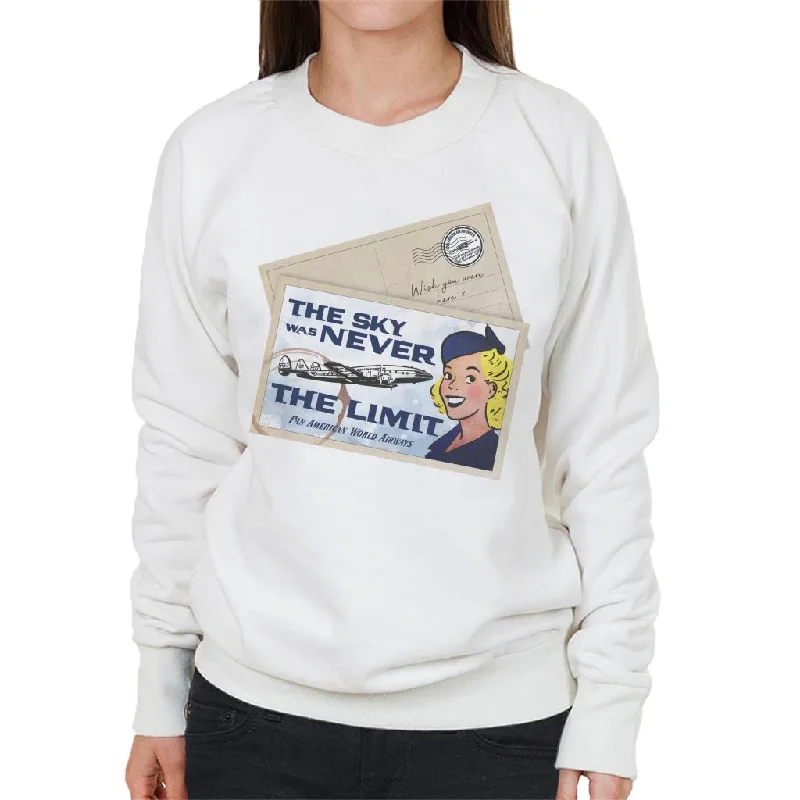 Pan Am The Sky Was Never The Limit Women's Sweatshirt Hoodie with Earth Tones Natural Calm