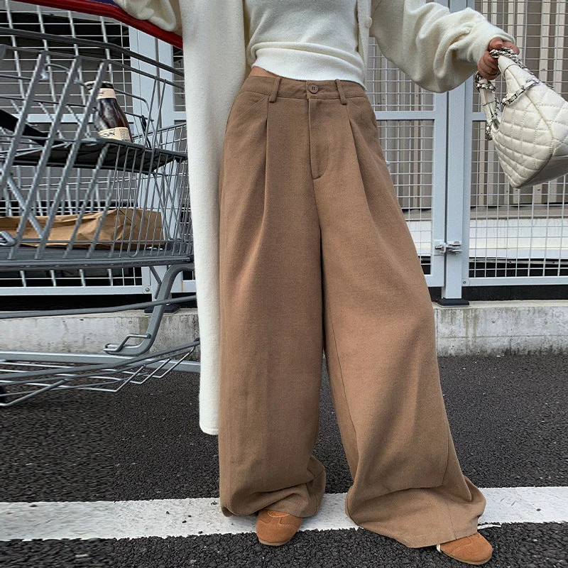 Wjczt summer outfits inspo  Daddy Pants Lazy Casual Trendy Large Wide Leg Mopping High Quality Cotton Casual Pants Comfortable Jogging Pants