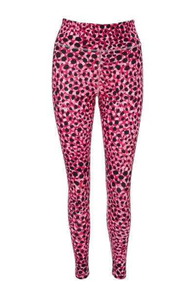 Glamour Puss Pink Animal Print Yoga Pants Cozy Knit Pants