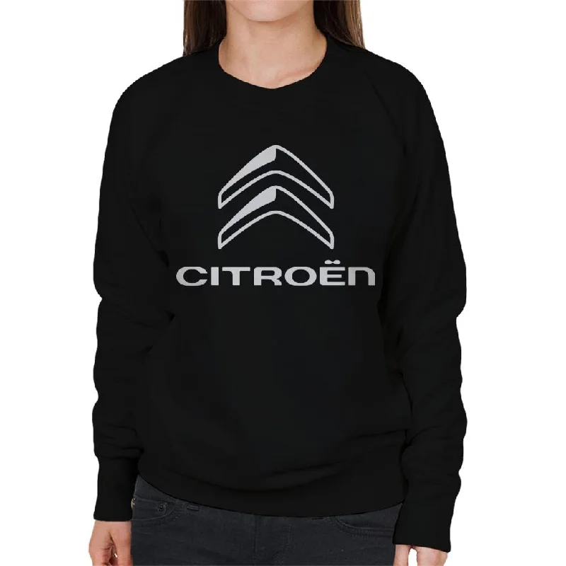 Citroën 2016 White Logo Women's Sweatshirt Hoodie with Slim Fit Tailored Modern