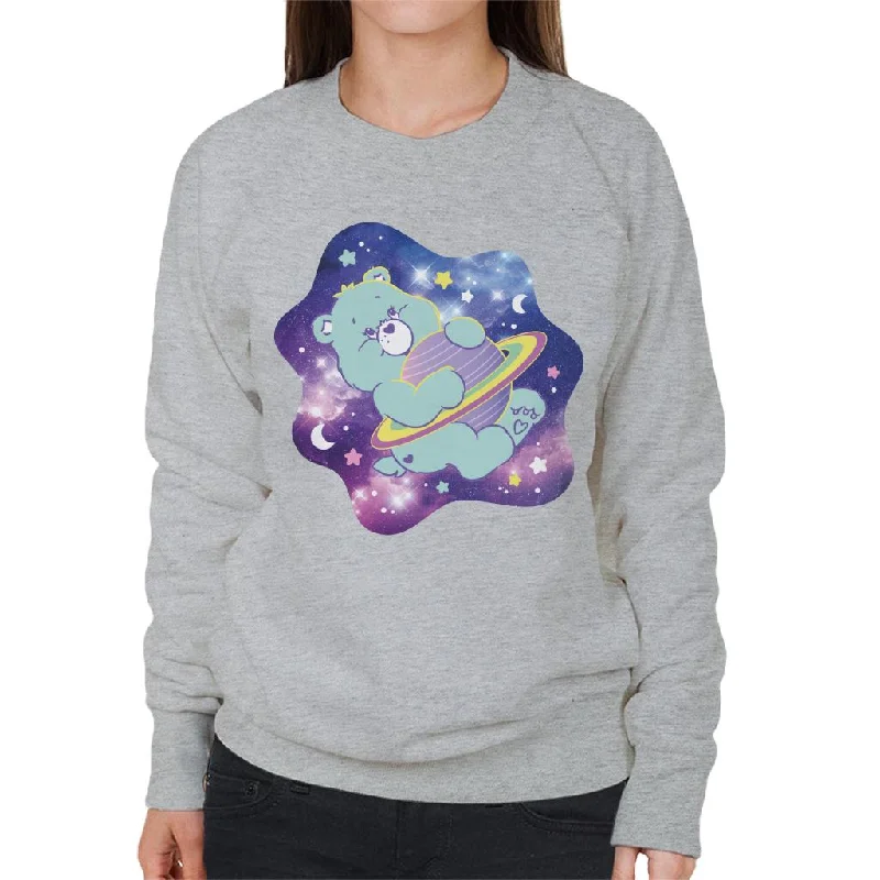 Care Bears Bedtime Bear Dreaming Of Space Women's Sweatshirt Hoodie with Neon Bright Vibrant