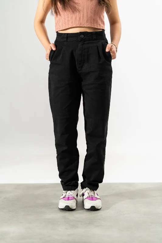 Mom Fit High Rise Women's Straight Fit Pants Casual Lounge Pants